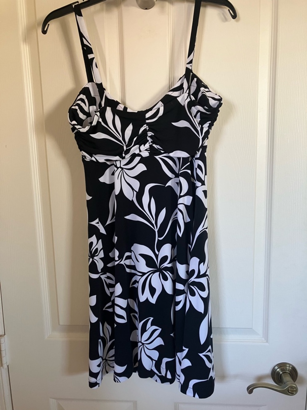 Tommy Bahama Black and White Floral Mini Dress